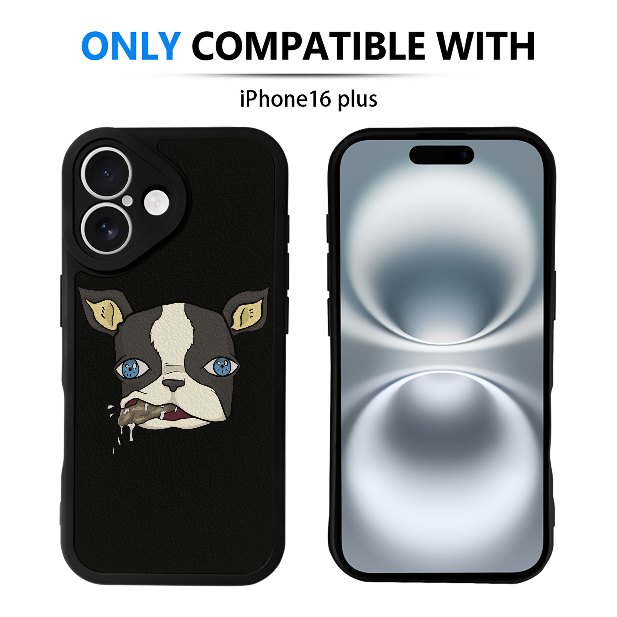 （画像用） ジョジョの奇妙な冒険 イギー JoJo's Bizarre Adventure Iggy 【iPhone 16シリーズ対応】シリコンスマホケース（レザー調） 材質：シリコン